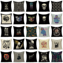 Capa de almofada de Caveira, estilo rock n roll ( Varias Estampas )