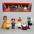 Super Mario Bros PVC Action Figure( Brinquedo e item de colecionador/6 unidades  3-7 cm )