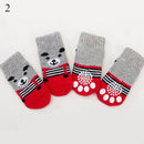 Meias antiderrapantes tricotadas para cães e gatos(Pequeno e médio porte/4 unidades)