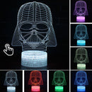 Lâmpada LED  Star Wars,Anime Figura Acrílica 3D
