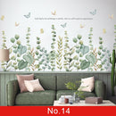 Adesivo de parede folhas verdes tropicais(Para quarto infantil,sala, quintal, decoração/ removível) Material ecológico