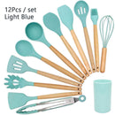 Conjunto de utensílios de cozinha ,material silicone antiaderente e ecológico