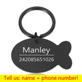Pingente de Coleira personalizado de identificação caes e gatos(Deixe registrado o nome e seu telefone na coleira do seu pet)