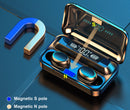 Fones de ouvido TWS (Bluetooth 5.0 Caixa de carregamento  2200 mAh , com microfone)