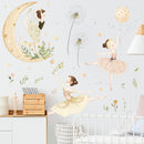 Adesivo de quarto, Bailarina encantada (Adesivo ecológico removível para quarto de bebê menina )