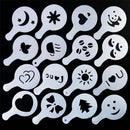 Molde para cappuccino,café personalizados (Stencils para açúcar chocolate em pó)