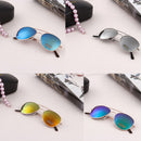 Óculos de sol infantis clássicos unissex com lentes espelhadas e coloridas de 2 a 10 anos(Óculos UV400)