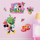 Adesivos de parede para o quarto infantil, aniversário (Mickey e Minnie Mouse,3D Cartoon) )