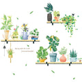 Adesivos de parede criativos, para casa e cozinha(Tema de flores,suculentas,bonsai em vaso)