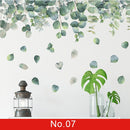 Adesivo de parede folhas verdes tropicais(Para quarto infantil,sala, quintal, decoração/ removível) Material ecológico
