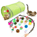 Conjunto de acessórios para interação de gatos ,túnel e brinquedos para animais de estimação.