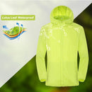 Casaco de chuva impermeável e proteção solar - Para acampamento,pedal,corrida,pesca.