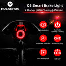 Luz de detecção de freio automático para bicicleta (Bateria de  íon-lítio recarregável)