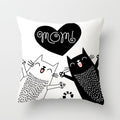 Capa de almofada engraçadas para amantes de gatos / 45cm x  45cm(Decoração de quartos e sala)