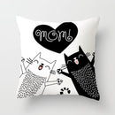 Capa de almofada engraçadas para amantes de gatos / 45cm x  45cm(Decoração de quartos e sala)