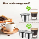 Cápsula de cafeteira expresso de aço inoxidável recarregável