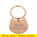 Pingente de Coleira personalizado de identificação caes e gatos(Deixe registrado o nome e seu telefone na coleira do seu pet)