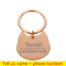 Pingente de Coleira personalizado de identificação caes e gatos(Deixe registrado o nome e seu telefone na coleira do seu pet)