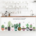 Adesivos de parede criativos, para casa e cozinha(Tema de flores,suculentas,bonsai em vaso)