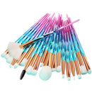 Conjunto de pincéis de maquiagem com 20 unidades (Várias cores vibrantes)