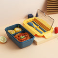 Lancheira de 1100ml para micro-ondas e bolsa (Recipiente de comida portátil de 2 camadas )