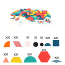 Quebra-cabeça infantil de madeira 3D (Quebra-cabeça inteligente placas geométricas Montessori)