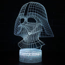 Lâmpada LED  Star Wars,Anime Figura Acrílica 3D