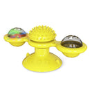 Brinquedo Pet moinho de vento para gatos (Brinquedos giratórios para gato,auxilia a limpeza dos dentes  bola LED )