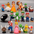 Super Mario Bros PVC Action Figure( Brinquedo e item de colecionador/6 unidades  3-7 cm )