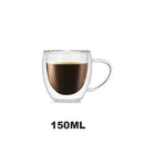 Copo de vidro duplo parede resistente ao calor, JANKNG (Copo de café e cerveja resistente)