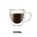Copo de vidro duplo parede resistente ao calor, JANKNG (Copo de café e cerveja resistente)