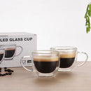 Copo de vidro duplo parede resistente ao calor, JANKNG (Copo de café e cerveja resistente)