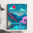 Cartoon View Street Telas decorativa para salas e quartos ( Unidade e conjunto)