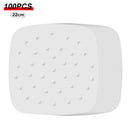 Papéis antiaderentes para Air Fryer de celulose perfurado (100Pc )