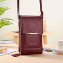 Bolsas femininas carteiras de couro macio com tela de toque(Bolsa criativa, auxilia na prevenção de roubos)