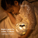 Projetor de música e luz noturna com alto-falante carregável