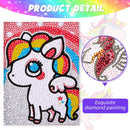 Pintura de diamante por números Kits para crianças unicórnio ,Coruja, alce cristal de strass ( Estimule  o lado artístico do seus filhos )
