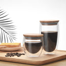 Copo de vidro duplo parede resistente ao calor, JANKNG (Copo de café e cerveja resistente)
