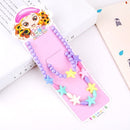 Conjunto de colar, pulseira infantil,estilo sereia, flores e bolinhas..
