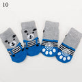 Meias antiderrapantes tricotadas para cães e gatos(Pequeno e médio porte/4 unidades)