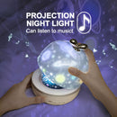 Projetor de música e luz noturna com alto-falante carregável