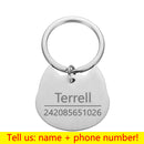 Pingente de Coleira personalizado de identificação caes e gatos(Deixe registrado o nome e seu telefone na coleira do seu pet)