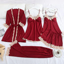 Conjunto de pijama completo com 5 peças ( Presente completo)