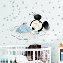 Adesivos de parede para o quarto infantil, aniversário (Mickey e Minnie Mouse,3D Cartoon) )