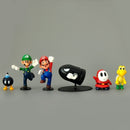 Super Mario Bros PVC Action Figure( Brinquedo e item de colecionador/6 unidades  3-7 cm )