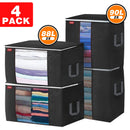 Bolsa organizacional de armazenamento de roupa(90L ,ótima capacidade/ 4 unidades)