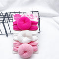 Conjunto com 3 tiaras macias para bebês (Vários estilos e cores)