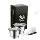 Cápsula de cafeteira expresso de aço inoxidável recarregável