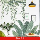 Adesivo de parede folhas verdes tropicais(Para quarto infantil,sala, quintal, decoração/ removível) Material ecológico