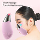 Mini escova de limpeza facial elétrica ultra-sônica ( Limpador facial de silicone para limpeza de poros profundos)